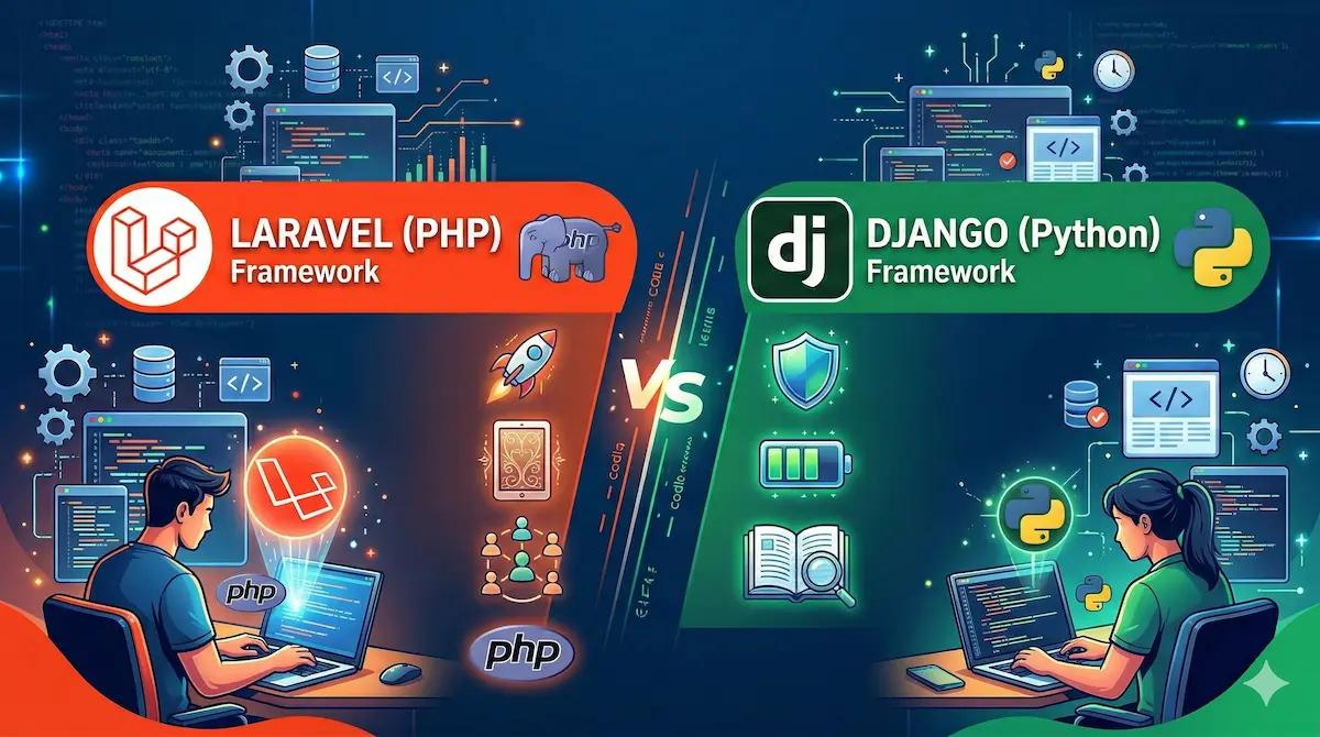 ເຈາະເລິກການພັດທະນາເວັບໄຊ: ເລືອກ Framework ໃດດີລະຫວ່າງ Laravel (PHP) ແລະ Django (Python)?