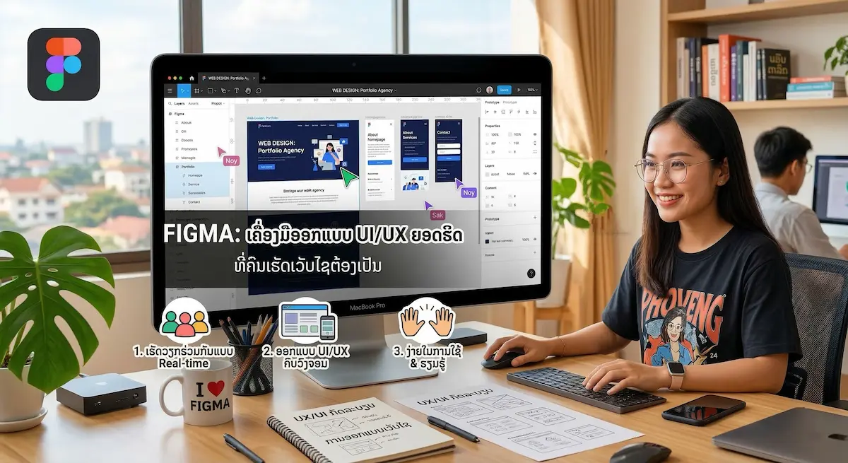 ແນະນຳ Figma: ເຄື່ອງມືອອກແບບ UI/UX ຍອດຮິດ ທີ່ຄົນເຮັດເວັບໄຊຕ້ອງເປັນ!